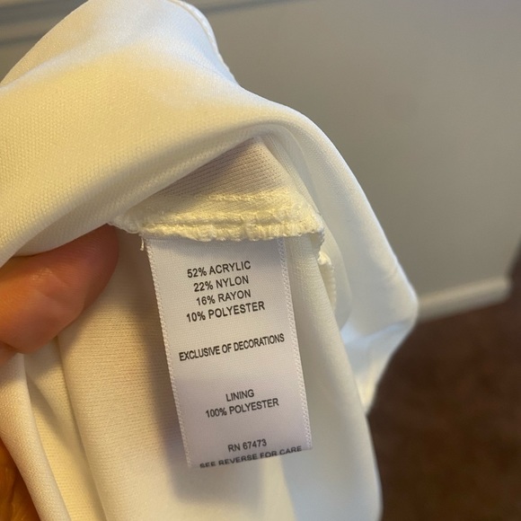 Taylor Textured-Stripe Fit Flare Dress Black Ivory White Sleeveless 16 NEW $128 - Picture 6 of 8